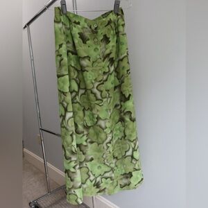 Jaclyn Smith Green Maxi A-Line‎ Skirt